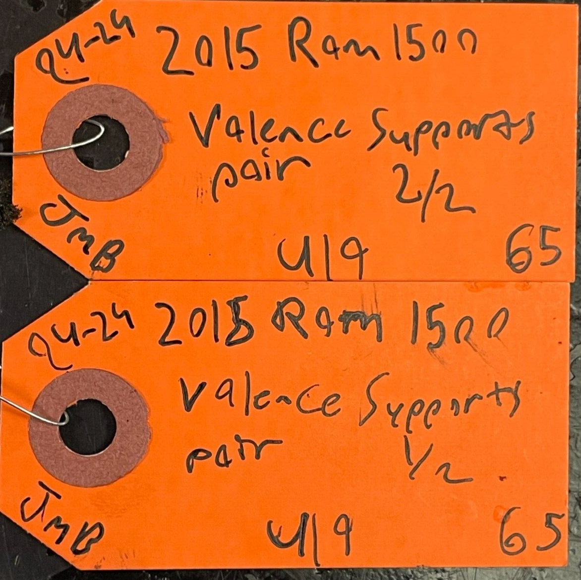 2013-2024 Ram 1500 Valence Fascia Support Bracket Set OEM 68104945AE/68104944AD