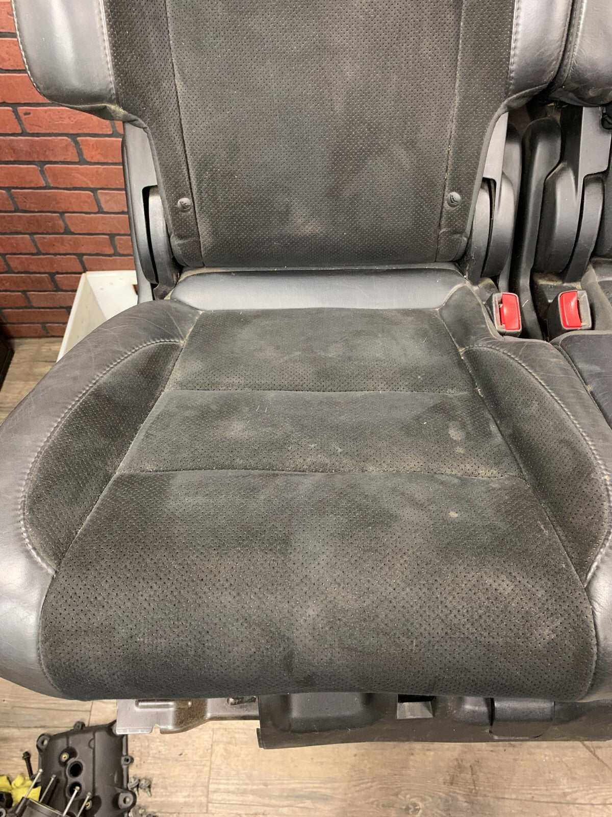 2011-2013 Jeep Grand Cherokee SRT Rear Seat Set Black Leather and Suede *Imprint