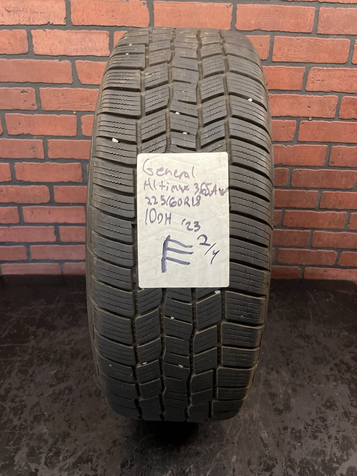 Used Full Set of 4 Tires 225/60R18 General Altimax 365 AW 100H - 6.5/32
