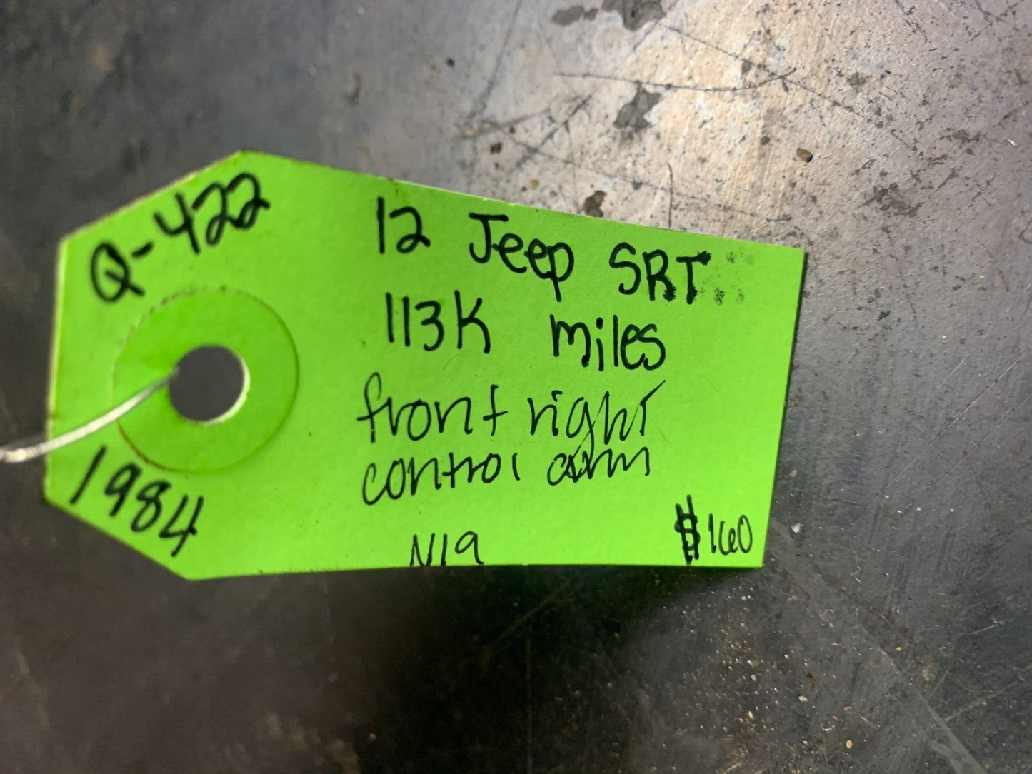 11-15 Grand Cherokee Durango SRT8 Front Right RH Lower Control Arm 68022604AD