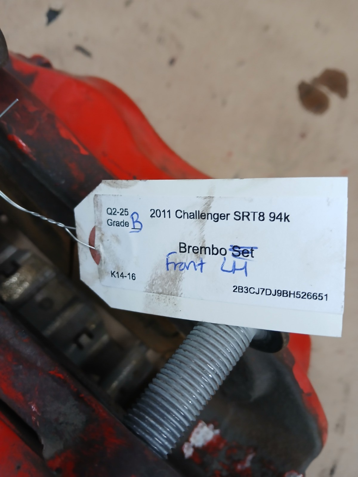DODGE CHARGER FRONT RIGHT PASSENGER SIDE BREMBO BRAKE CALIPER OEM 2011 - 2014