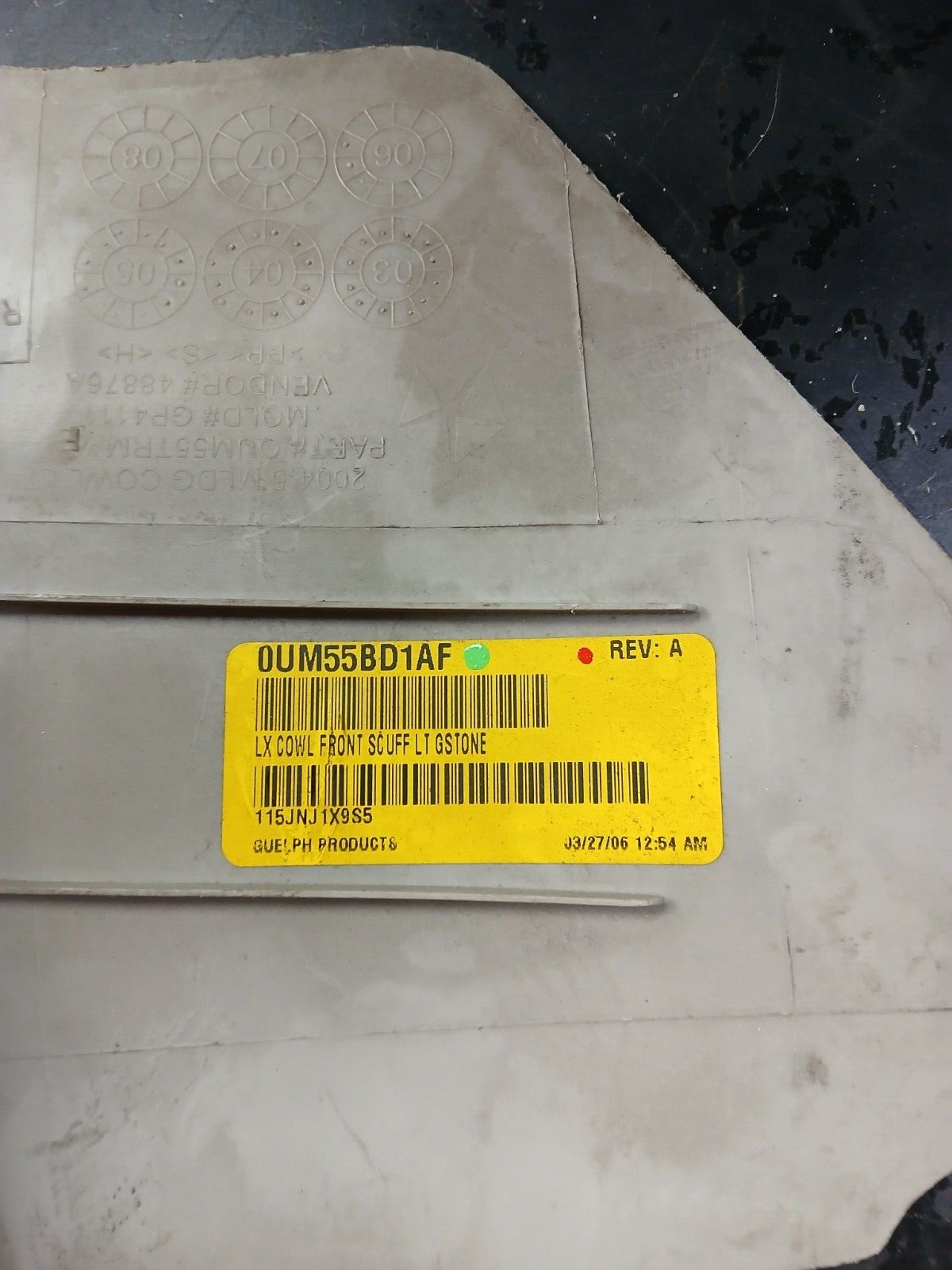 2005-2010 Charger Magnum 300 Driver LH Side Scuff Plate Cowl Trim 0um55bd1af