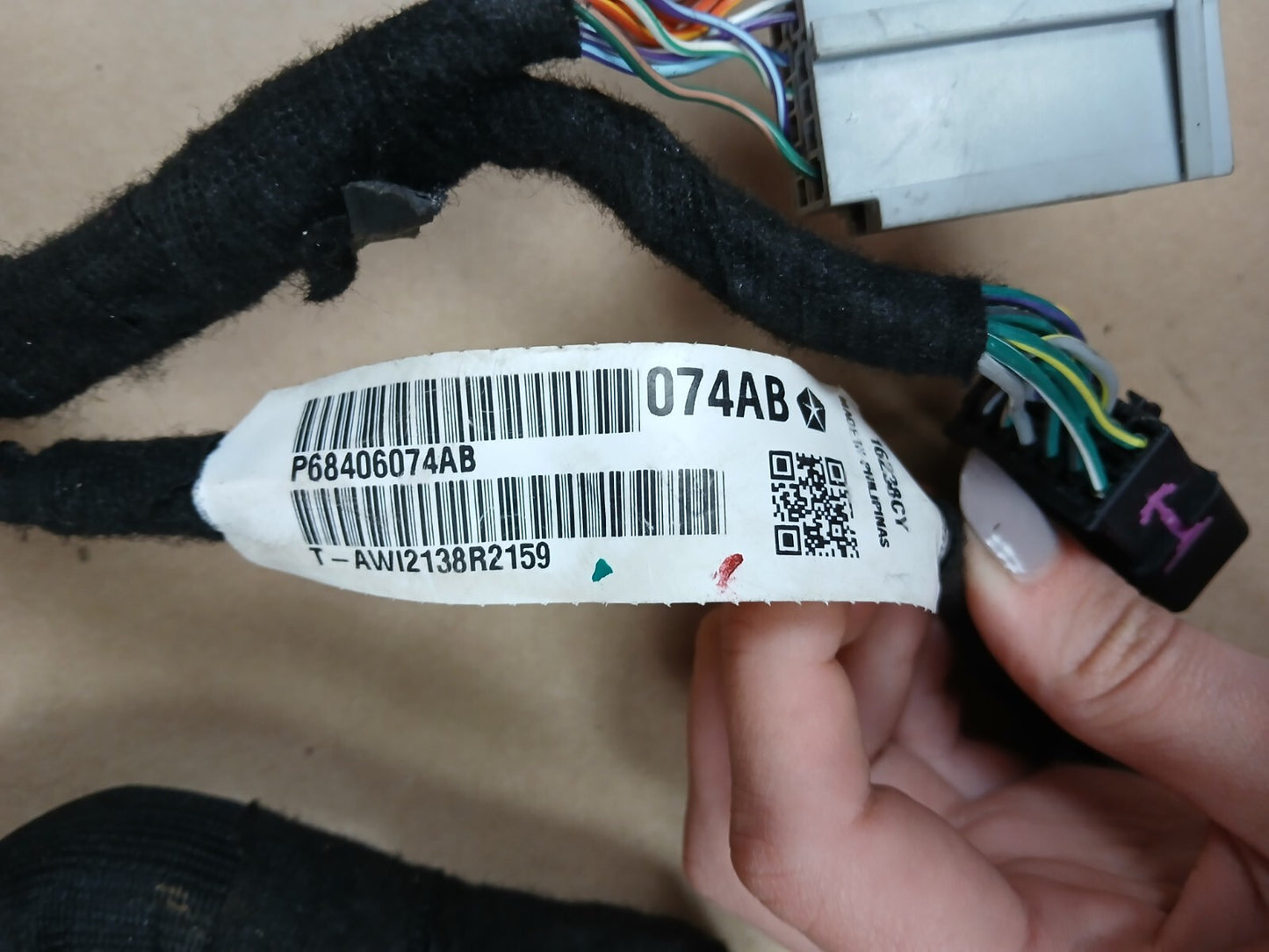 19-20 Dodge Challenger T/A R/T Scat Pack Dash Wiring Wire Harness 68406074AB OEM