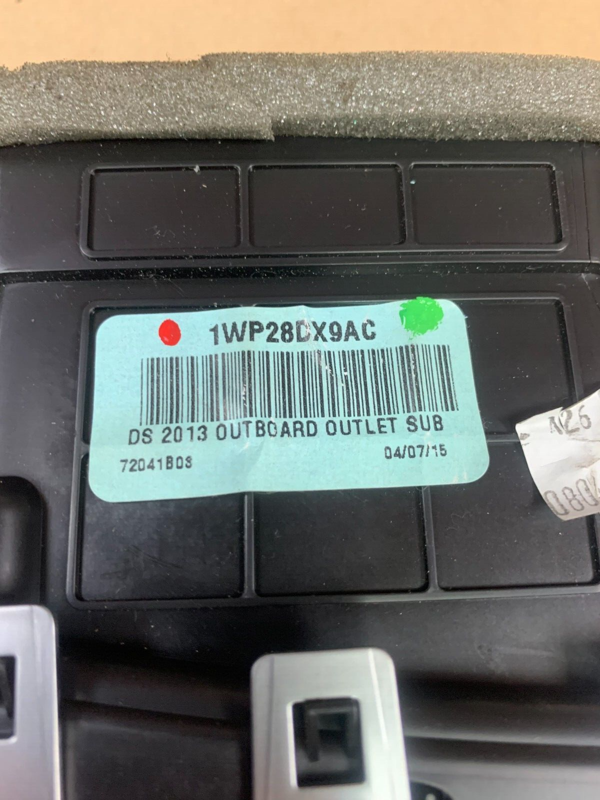 2013-2018 DODGE RAM 1500 HEADLIGHT SWITCH LEFT DRIVER DASH VENT OEM 1WP28DX9AC