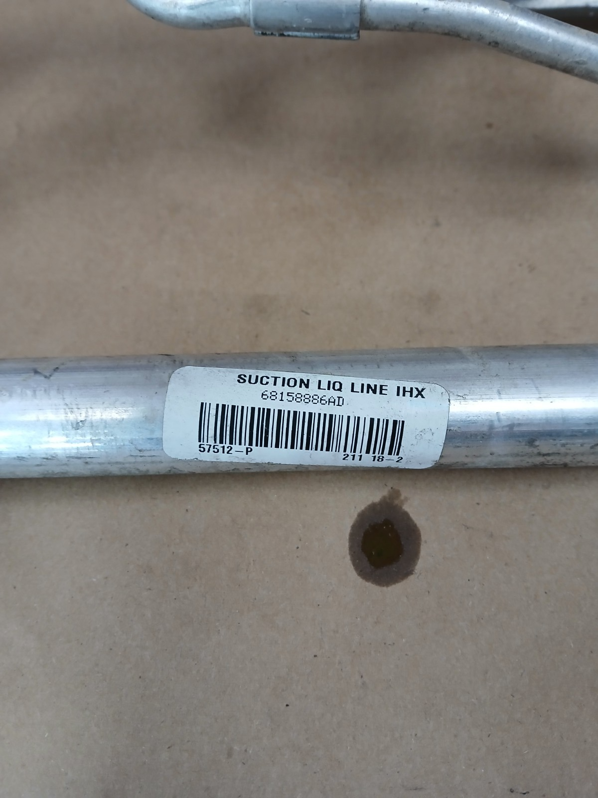 14-23 CHALLENGER CHARGER A/C AIR CONDITIONER SUCTION HOSE LINE OEM 68158886AD