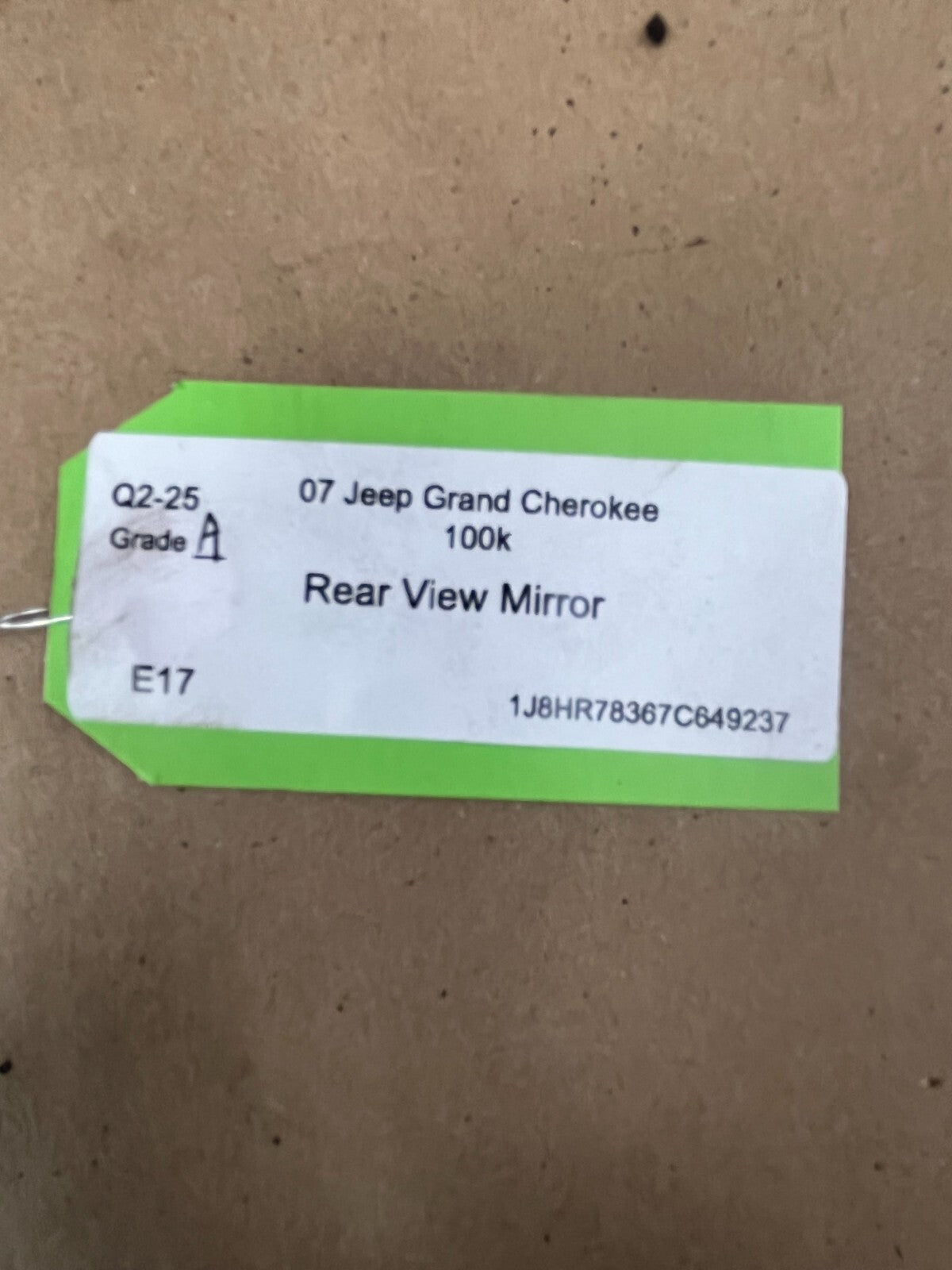 2005-2007 Jeep Grand Cherokee SRT8 Interior Rear View Mirror 55156726AH