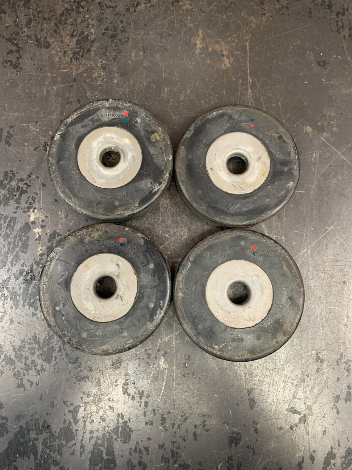 2015-2021 JEEP GRAND CHEROKEE FRONT SUBFRAME CROSSMEMBER COVER CAPS OEM SET OF 4