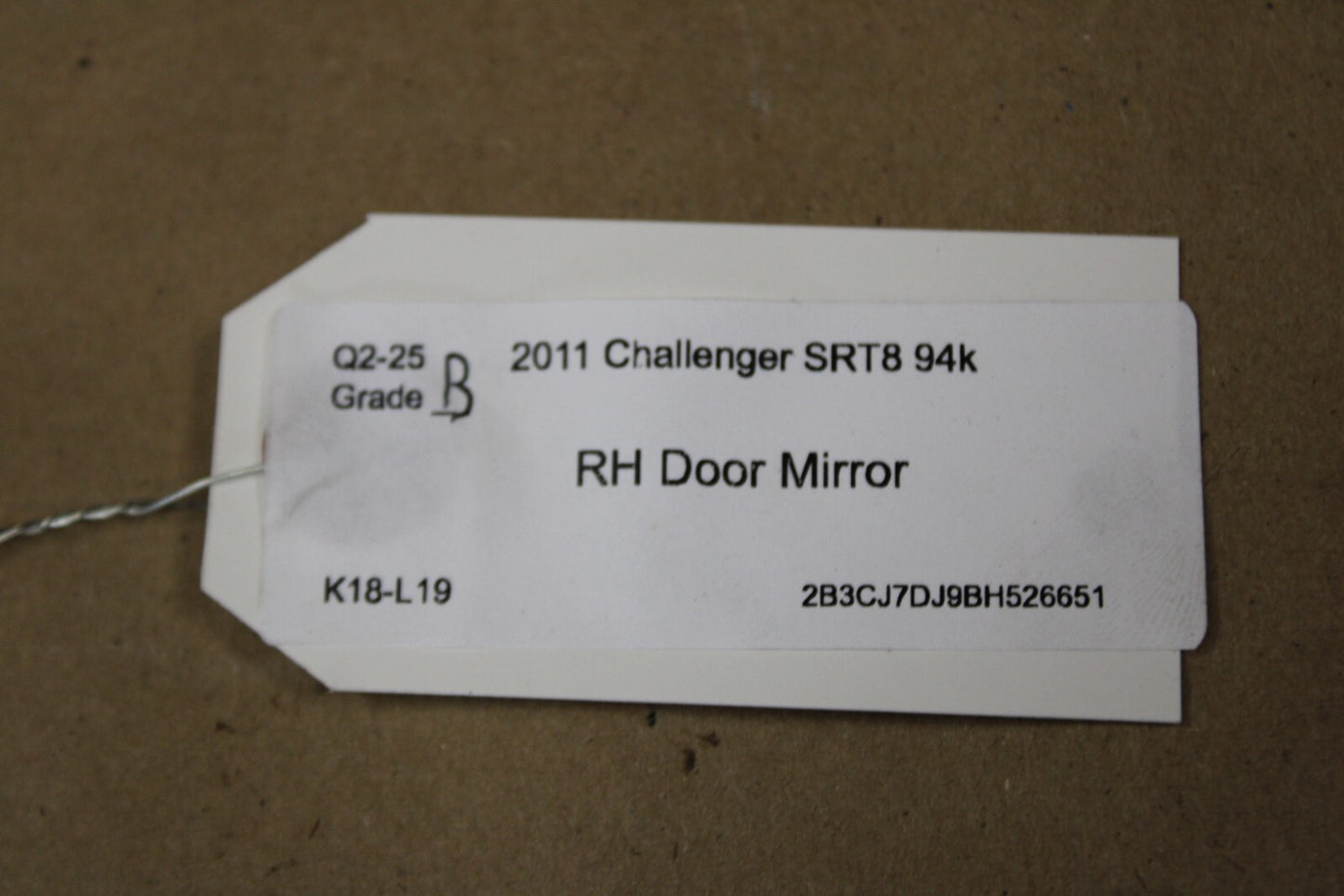 SCUFFED 2009-2012 Dodge Challenger SRT Passenger RH Side Power Door Mirror OEM