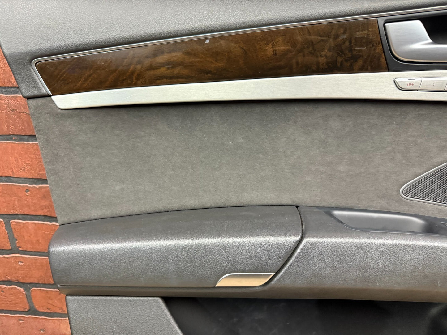 2011-2018 Audi A8 S8 D4 Front Left Driver Door Trim Cover Panel Card Memory Wood