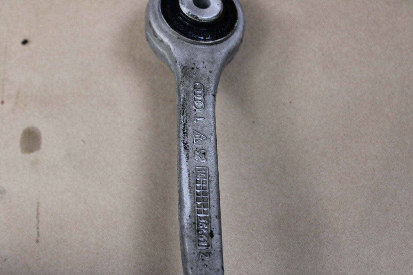 12-18 AUDI S7 FRONT DRIVER LH SPINDLE KNUCKLE CONTROL ARMS KNEE ASSY. 4G0407241C