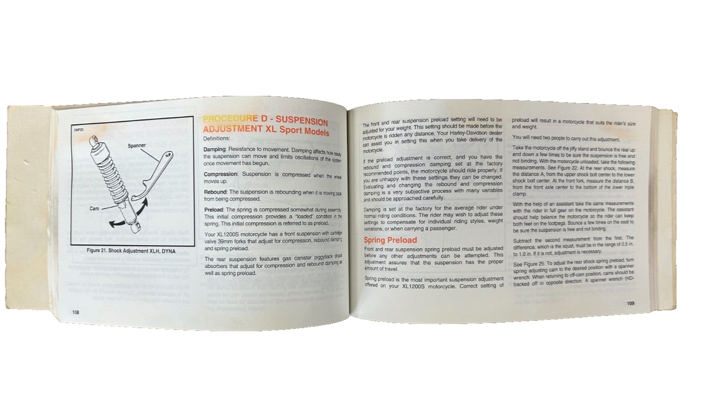 Harley Davidson OEM 1997 Owner's Manual 99466-97