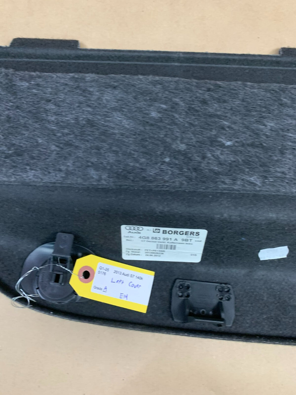 2012-2018 AUDI A6 A7 C7 TRUNK LEFT SIDE QUARTER PANEL FLAP COVER LID PANEL OEM
