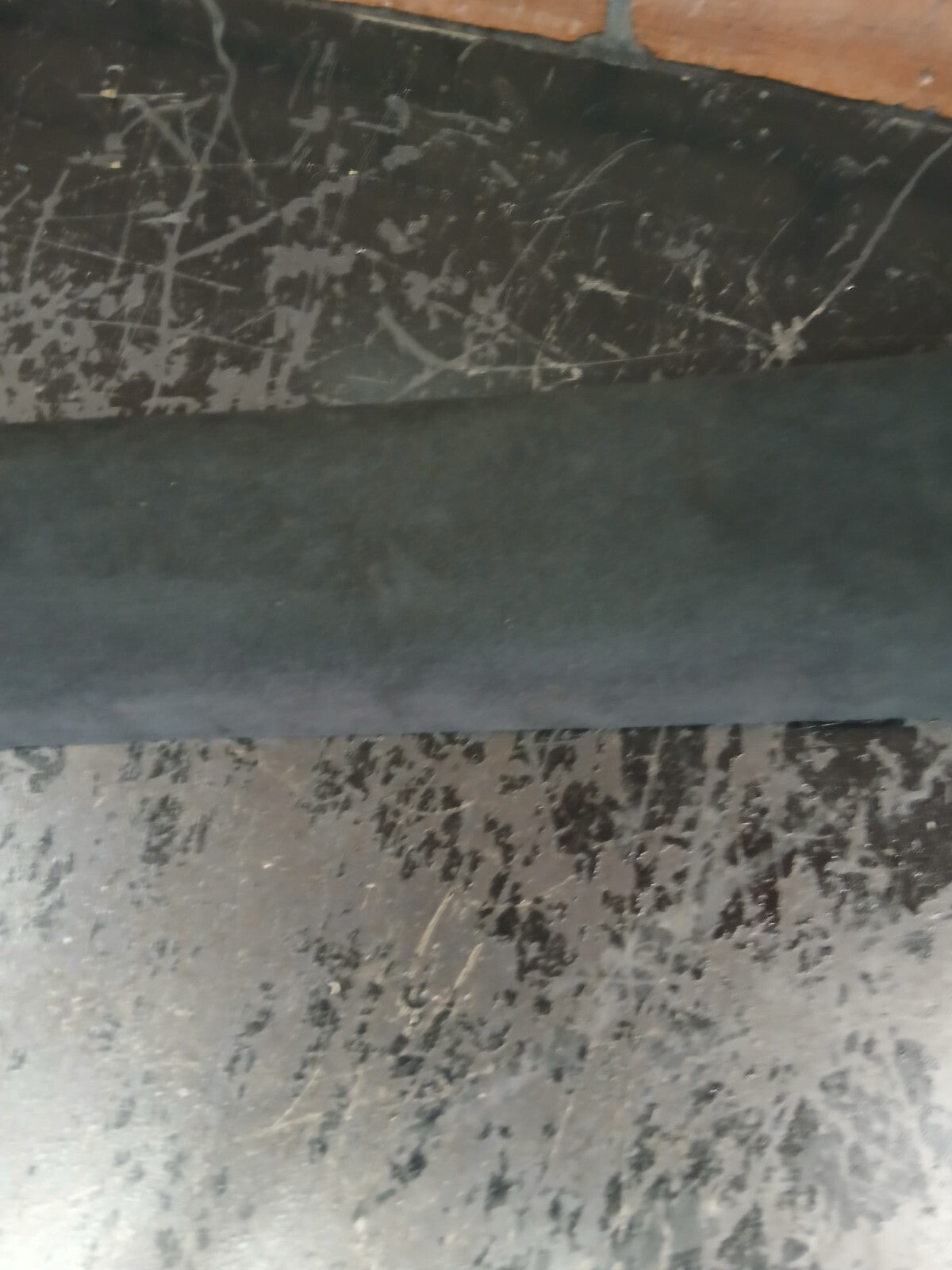 2008-2014 DODGE CHALLENGER OEM LEFT SIDE A PILLAR DARK SLATE GENUINE SUEDE.