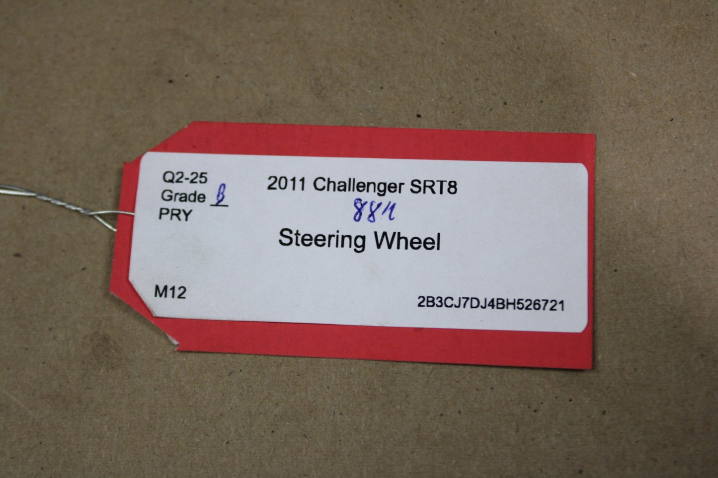 11-14 Dodge Challenger SRT8 Leather Steering Wheel w/ Switches OEM 1PC32XDVAD