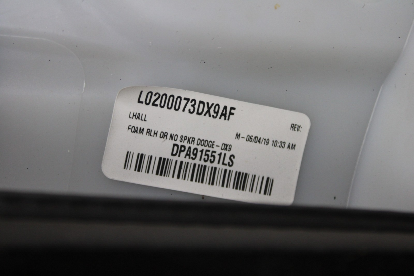 2015-23 DODGE CHARGER REAR LEFT DRIVER SIDE DOOR PANEL COVER TRIM OEM 5PF071X9AH