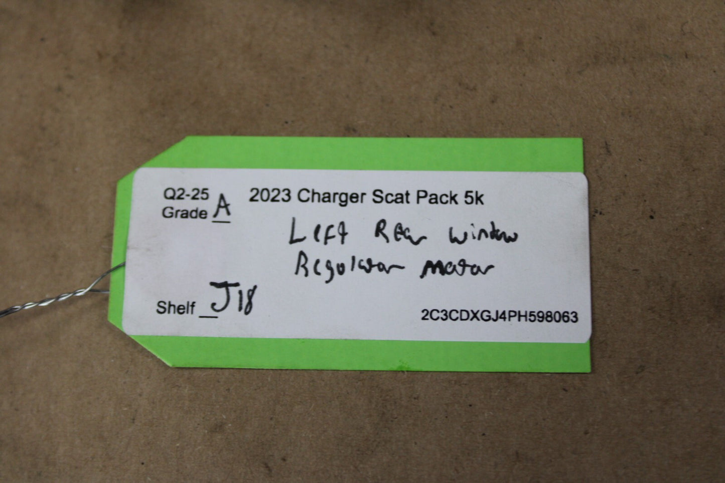 2011 - 2023 DODGE CHARGER REAR LEFT DOOR WINDOW REGULATOR MOTOR OEM 128000882B