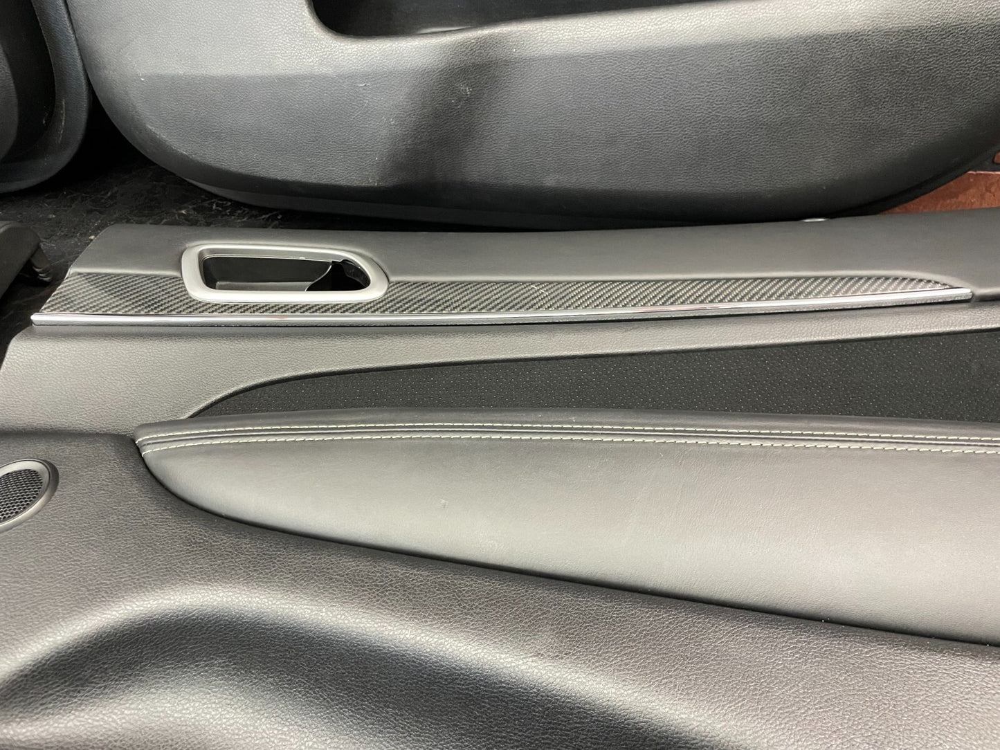 2011-2013 Jeep Grand Cherokee SRT8 Carbon Fiber Trim Black Door Panels Card Set