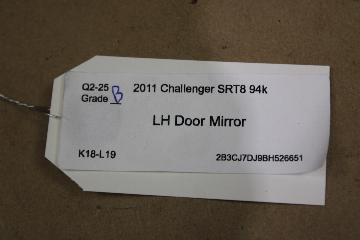 09-12 Dodge Challenger SRT8 Driver LH Side Door Power Mirror Assembly 1GE19AXRAD