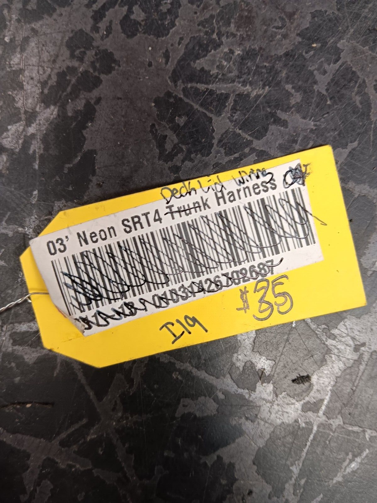 2003 Dodge Neon SRT4 Trunk Deck Lid Wiring Harness 05084535AA