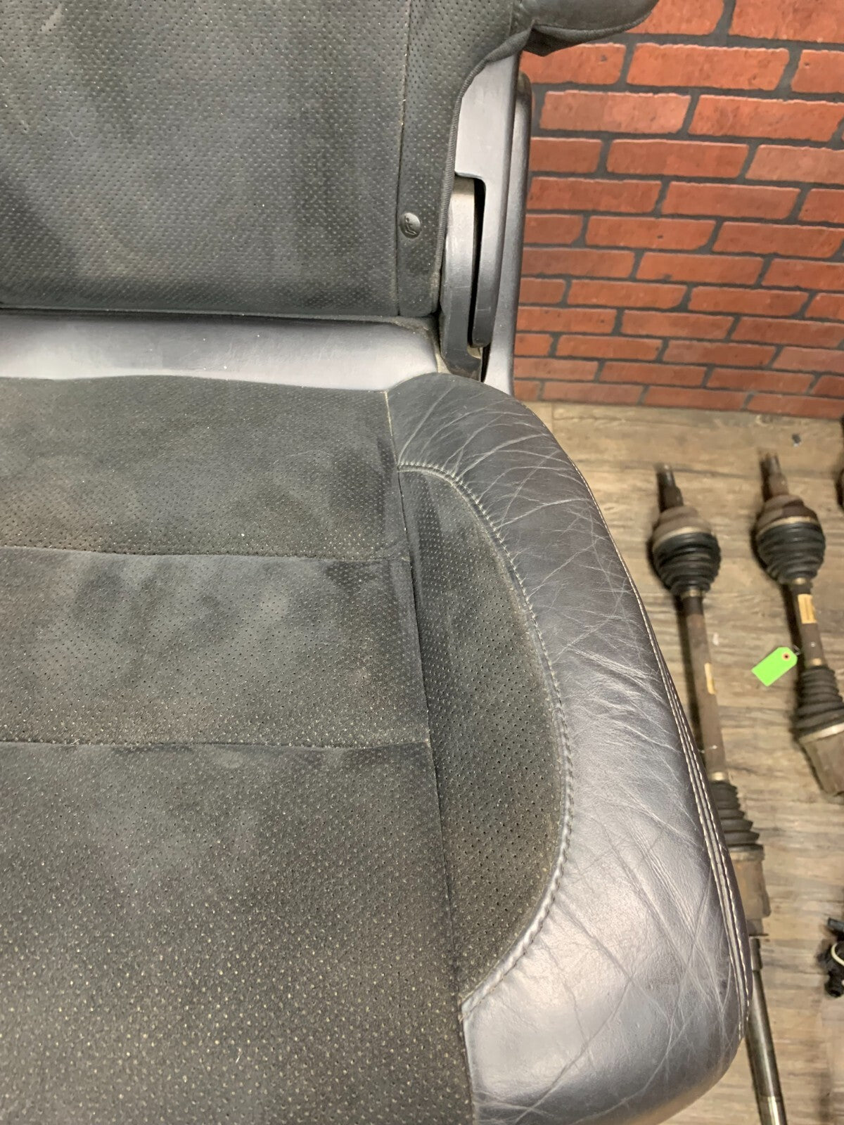 2011-2013 Jeep Grand Cherokee SRT Rear Seat Set Black Leather and Suede *Imprint