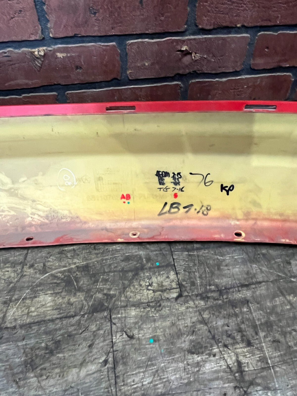 Gen 5 2013-2015 SRT Dodge Viper Rear Bumper Fascia Assembly Red Damaged