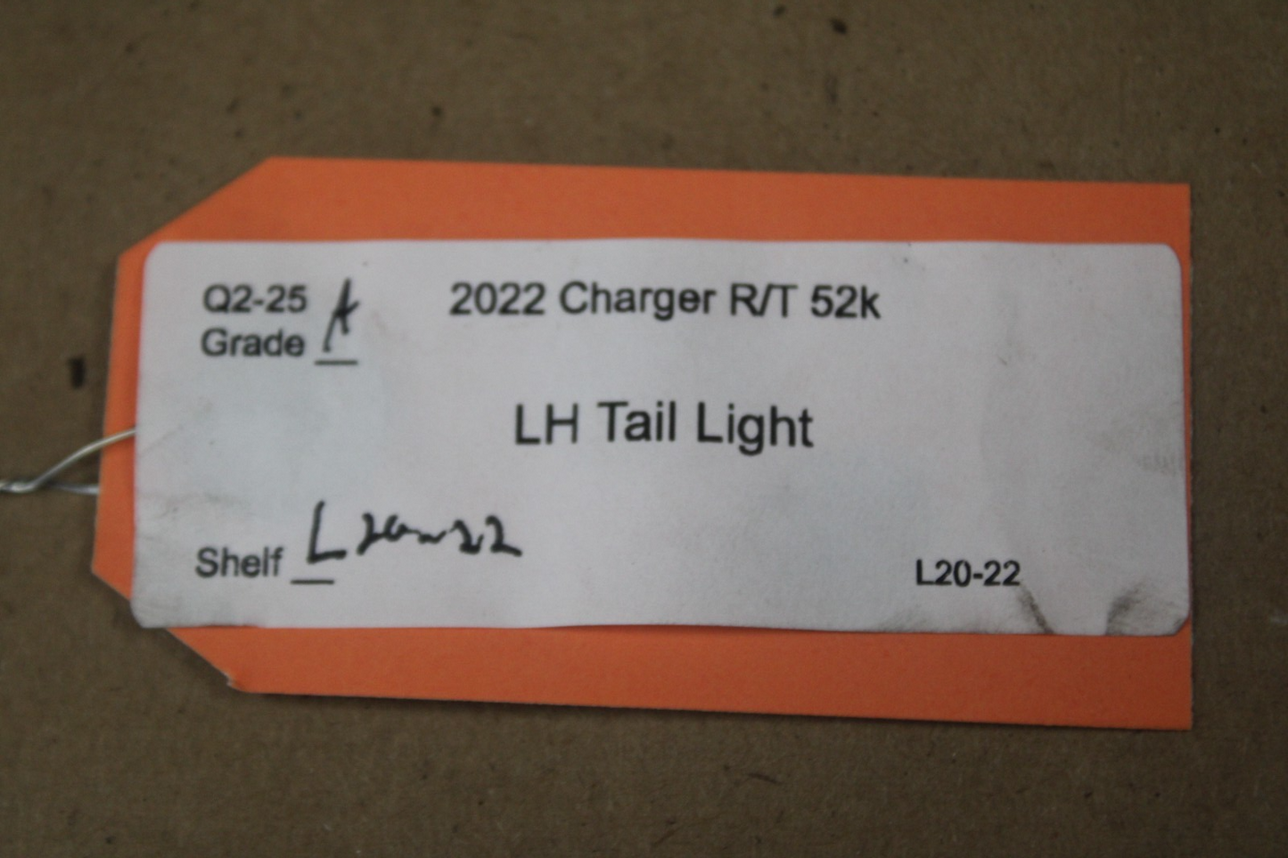 2015-2022 DODGE CHARGER REAR LEFT SIDE TAILLIGHT OUTER LIGHT LAMP OEM 68213145AD