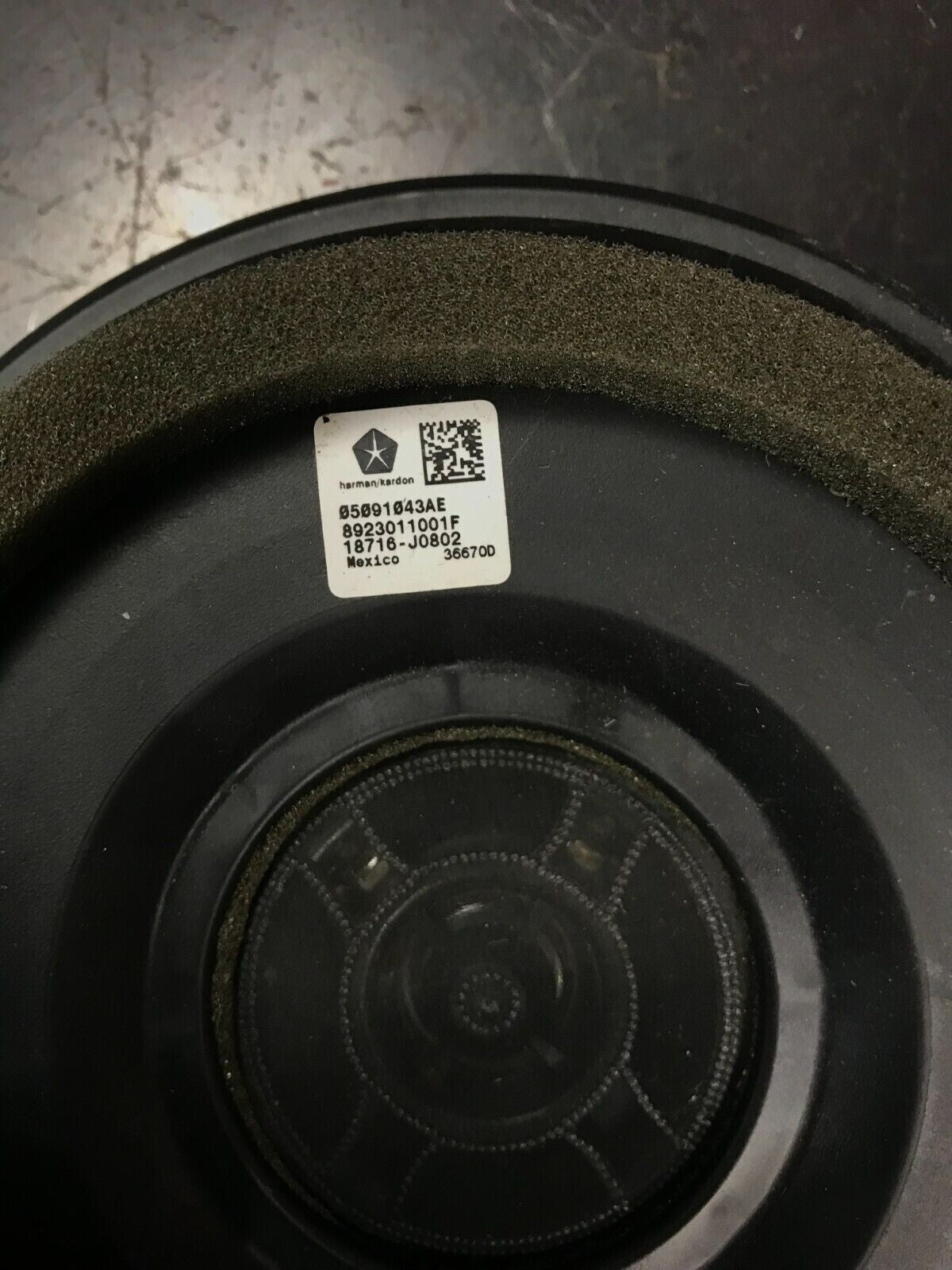 2016 Dodge Challenger SRT 41K Miles Rear 3.5" Speaker 05091043AE