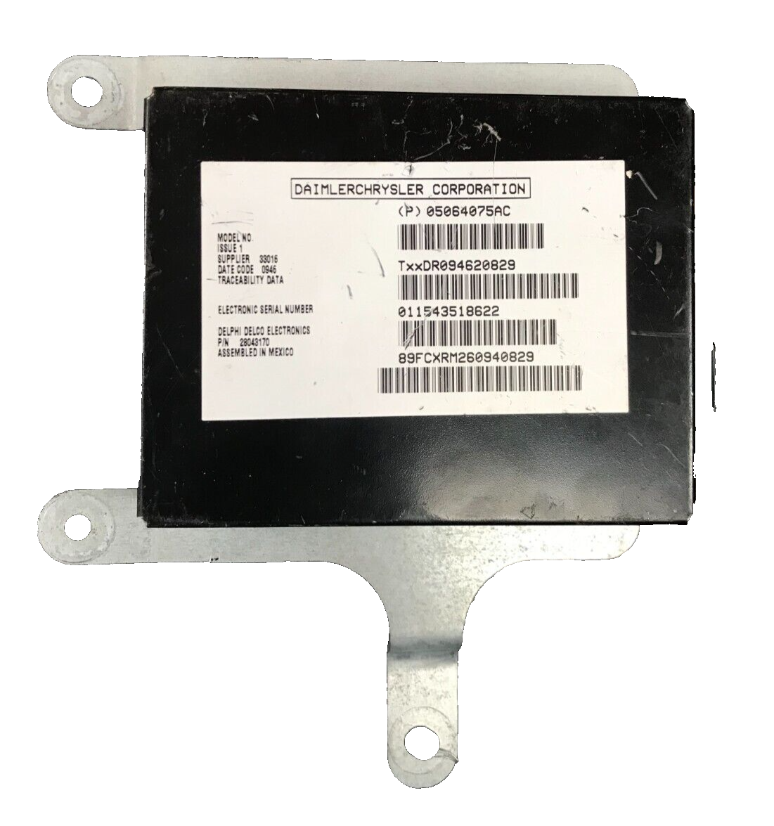 2007 Jeep Dodge Chrysler Satellite Radio Receiver Module 05064075ac