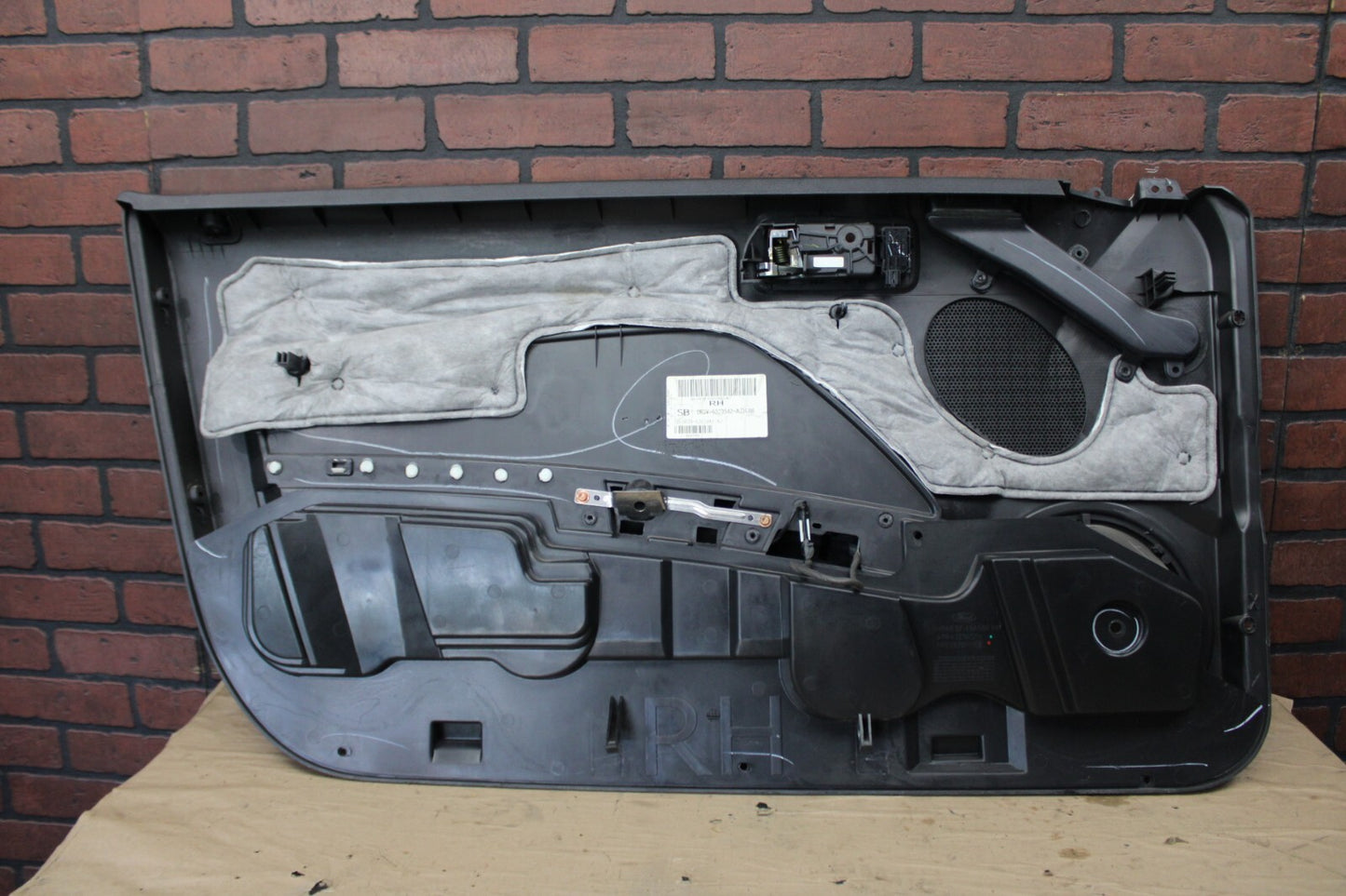 15-21 Mustang GT Black Suede Front Passenger RH Interior Door Trim Panel