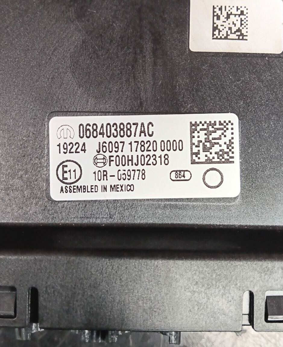 2018-23 Dodge Challenger Charger Gateway Park Assist Control Module 068403887AC