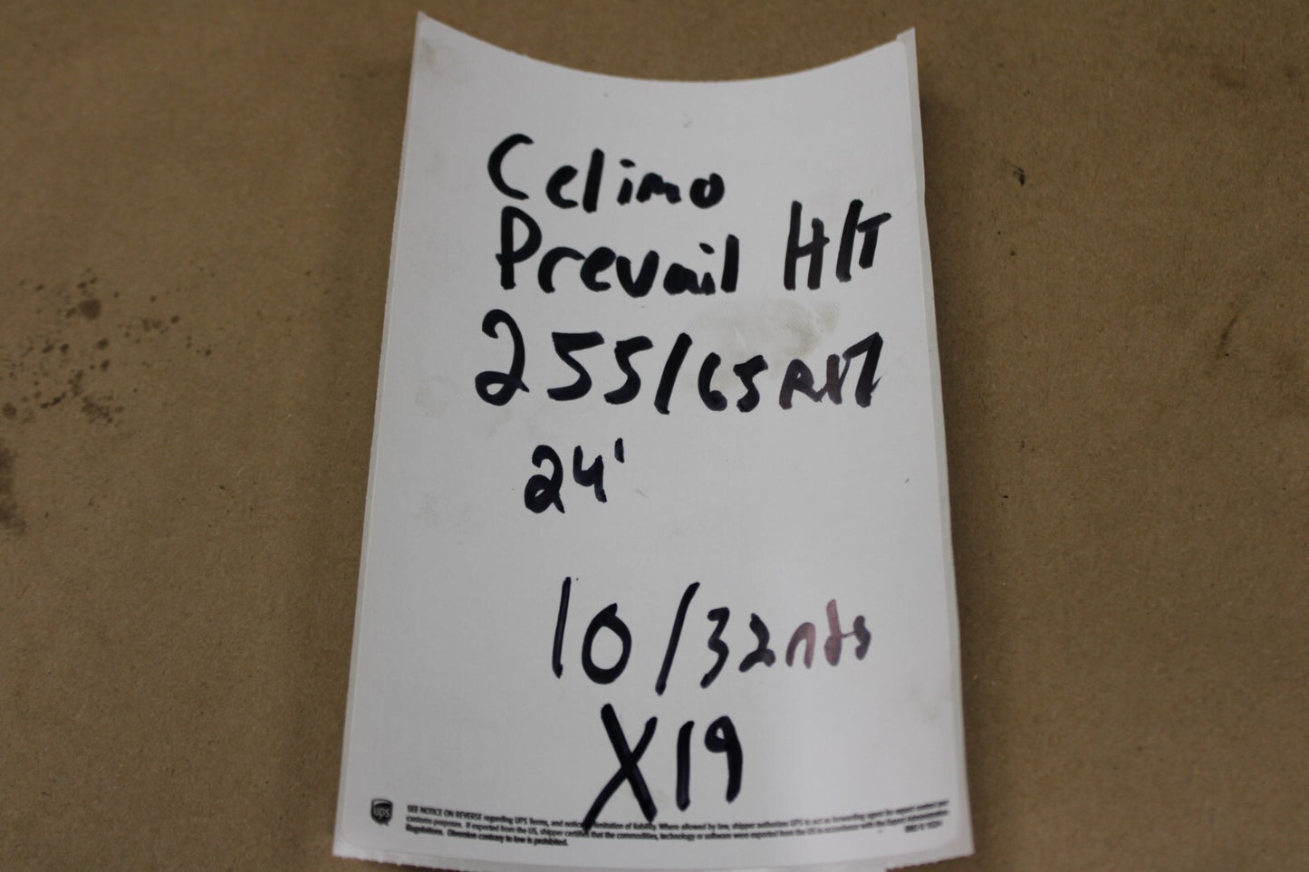 24' Celimo Prevail H/T 255/65R17 Used Tire 10/32nds