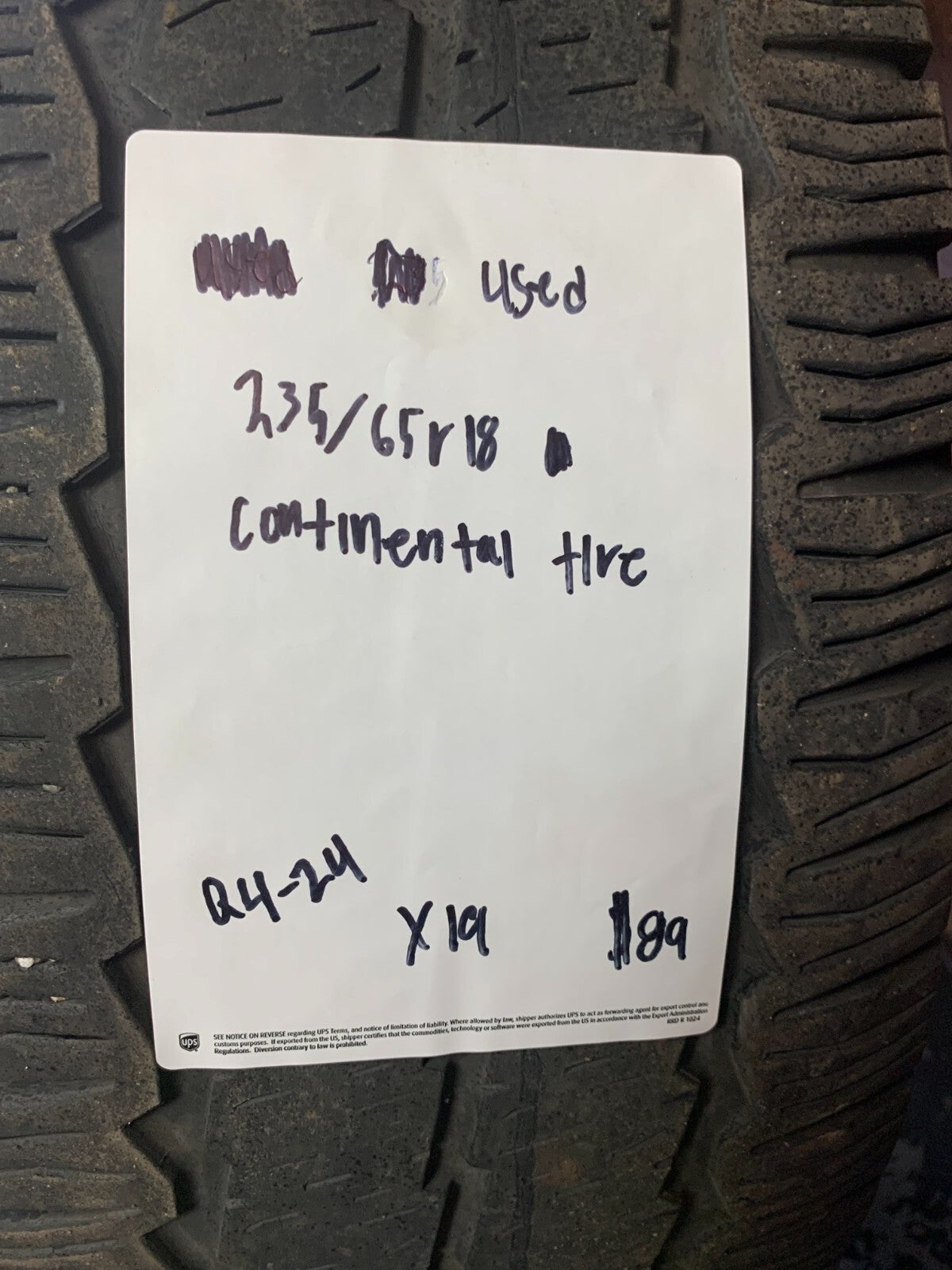 Used 235/65R16C Continental VanContact A/S 121/119R - 8/32