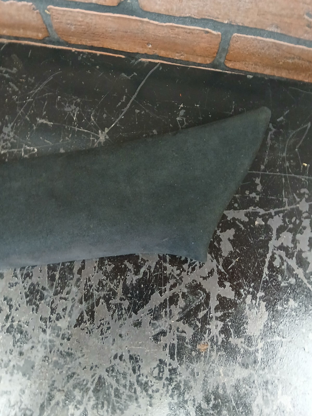 2008-2014 DODGE CHALLENGER OEM LEFT SIDE A PILLAR DARK SLATE GENUINE SUEDE.