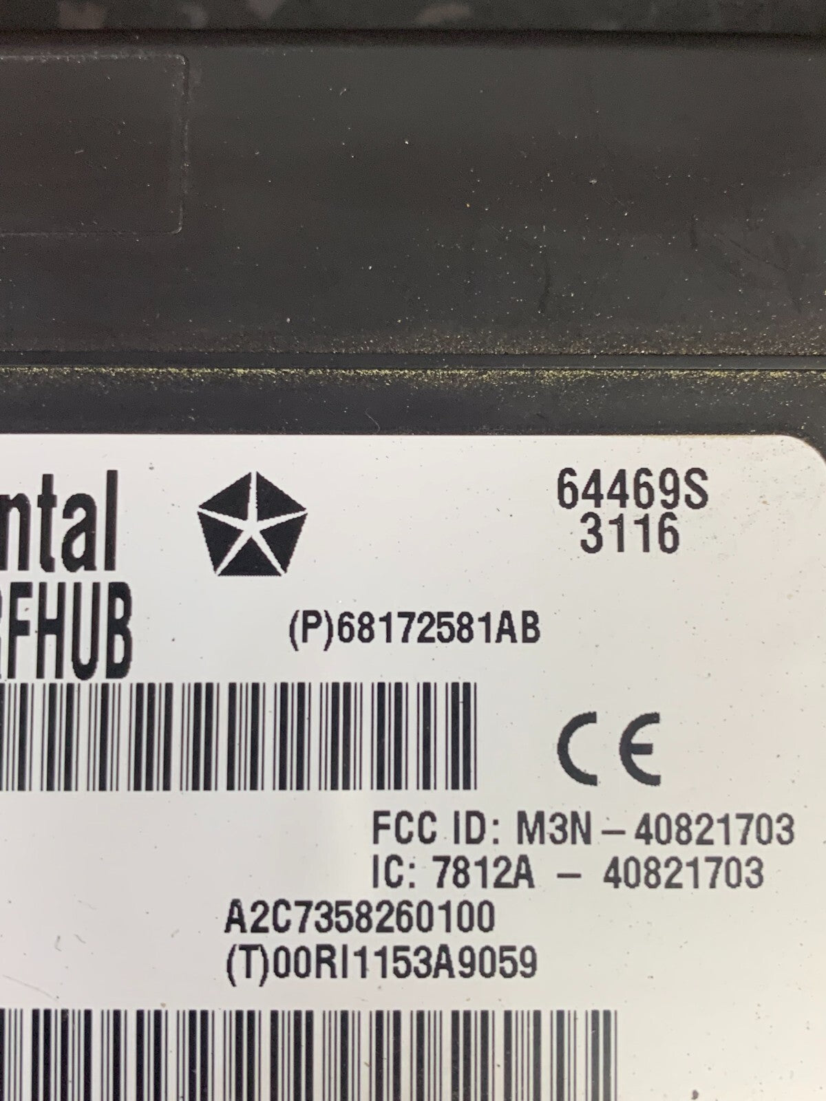 2013 Charger Journey 300 RFHUB Receiver Control Module OEM Mopar 68172581AB