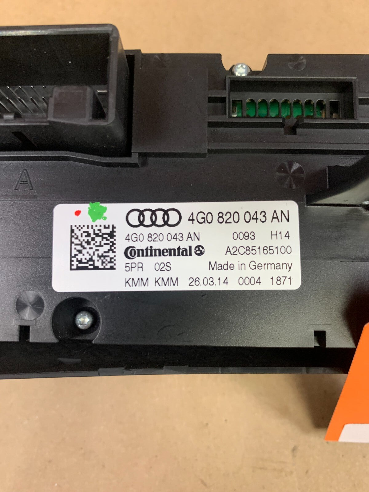 12-15 Audi A7 HVAC Temperature A/C Heater Climate Control 4G0 820 043 AN OEM