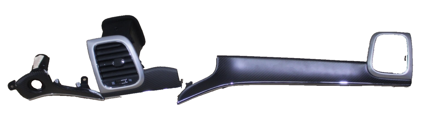 2011-2021 Grand Cherokee SRT Carbon Fiber 3x LH RH Center Dash Trim Vent Set OEM