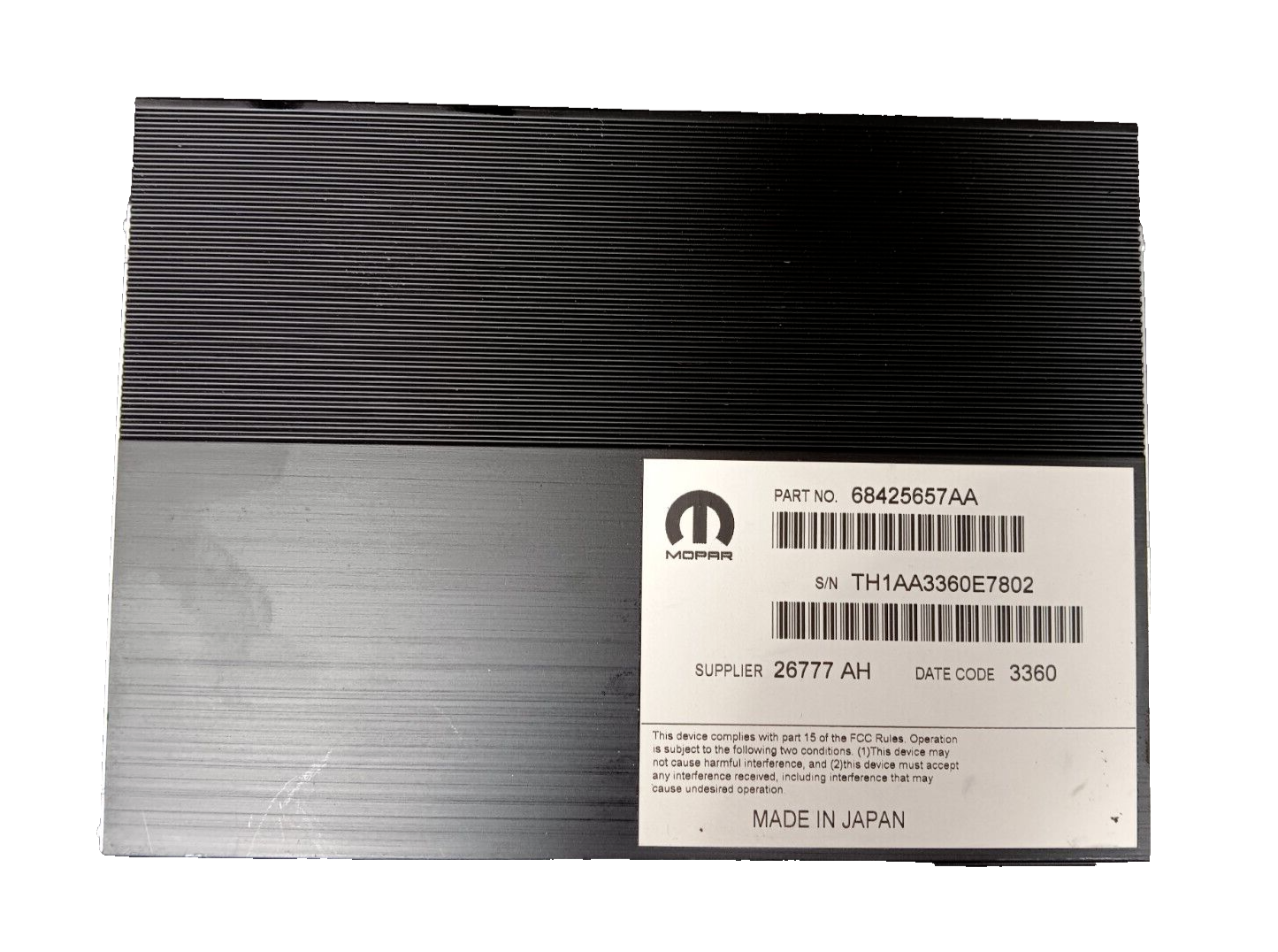2017-2023 Dodge Charger/Challenger/Chrysler 300 Audio Radio Amplifier 68425657AA