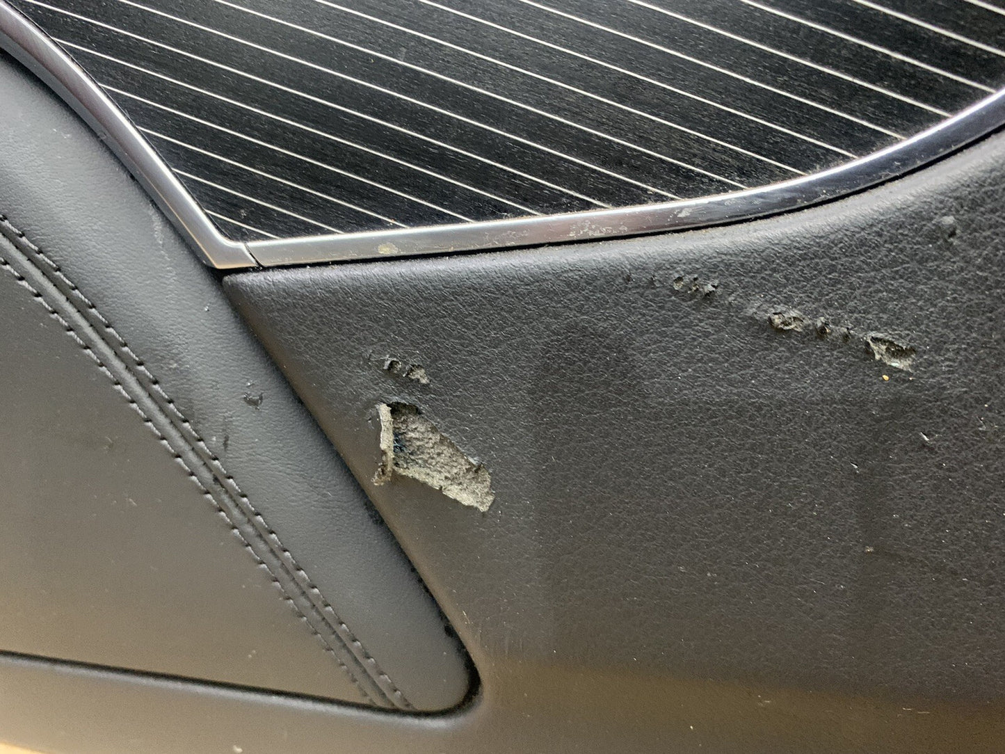 2012-2018 AUDI A6/S6/A7/S7/RS7 Center Console Panel OEM-Black Fretted Ebony Trim