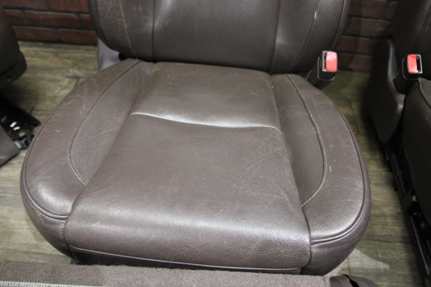 2010-2011 Cadillac Escalade Complete Full Front Rear Seat Set Brown Leather OEM
