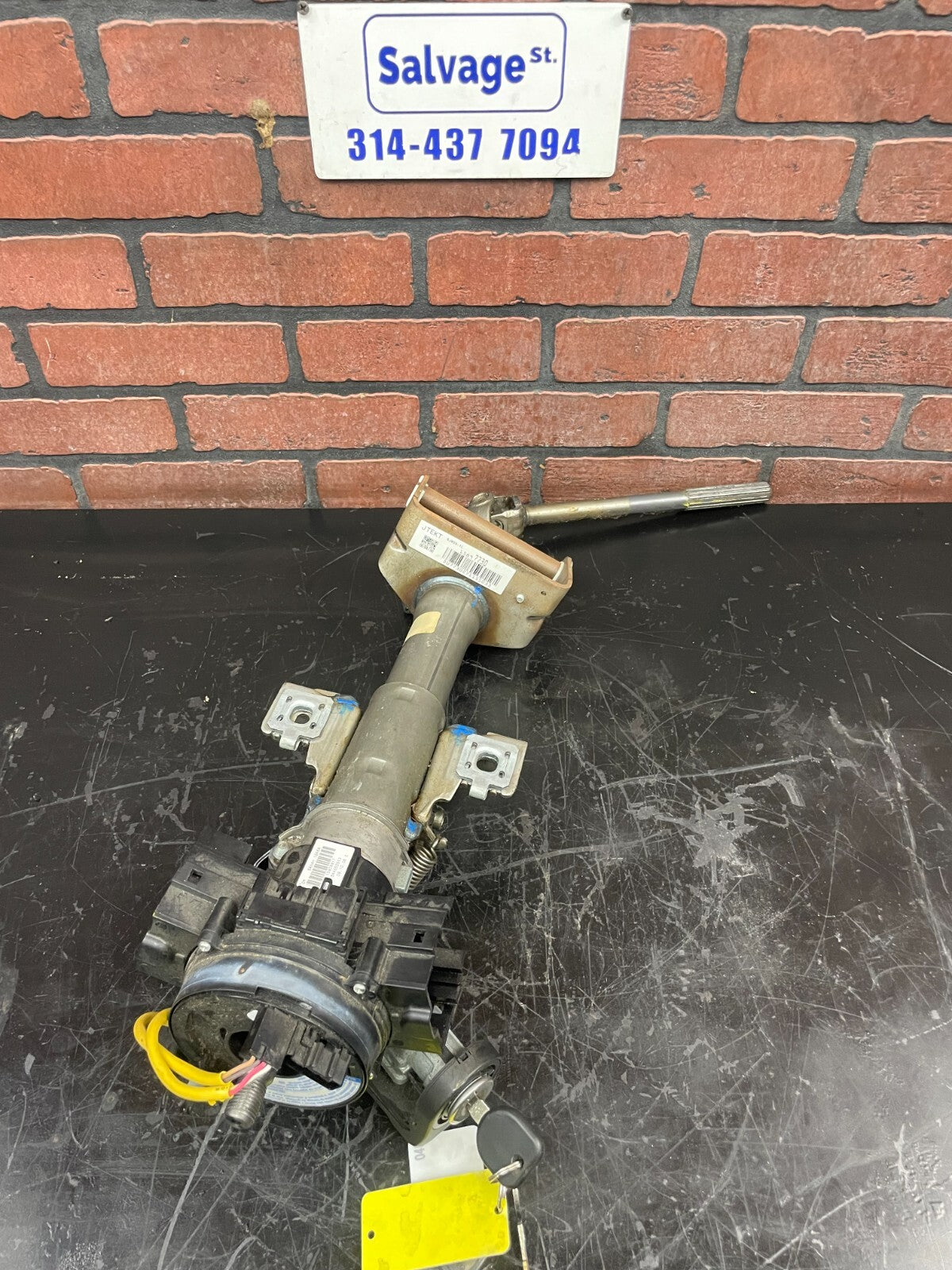 07-10 SATURN SKY REDLINE PONTIAC SOLSTICE GXP OEM STEERING COLUMN ASSEMBLY + KEY