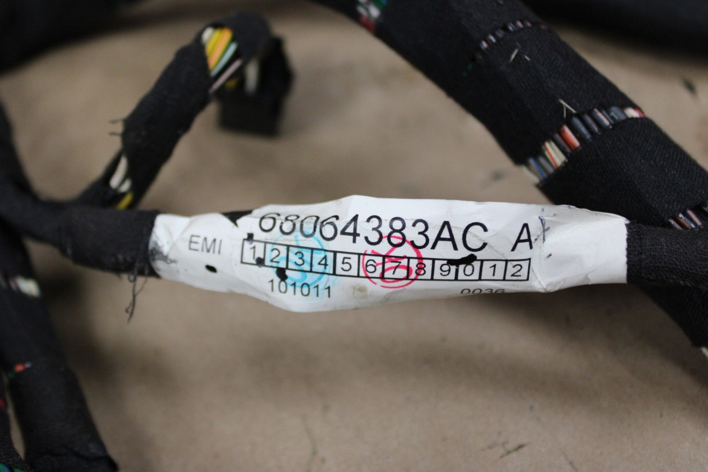 2011 Dodge Challenger R/T SRT8 Dash Wiring Wire Harness Assembly OEM 68064383AC