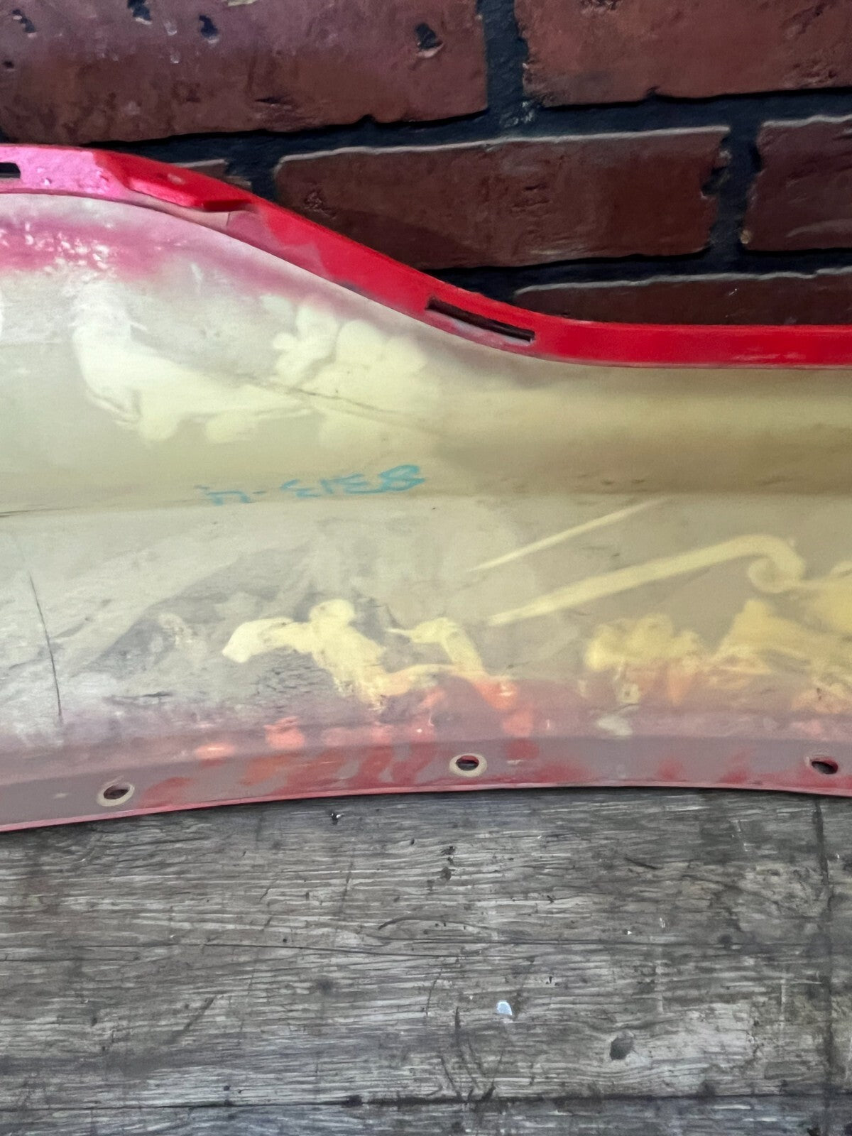 Gen 5 2013-2015 SRT Dodge Viper Rear Bumper Fascia Assembly Red Damaged