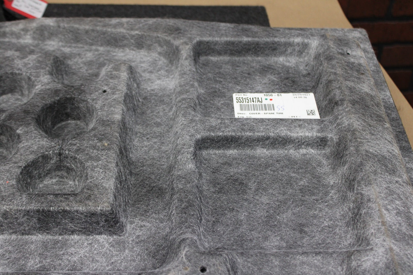 11-23 DODGE CHARGER REAR TRUNK CARGO SPARE COVER FLOOR CARPET OEM 55315147AJ