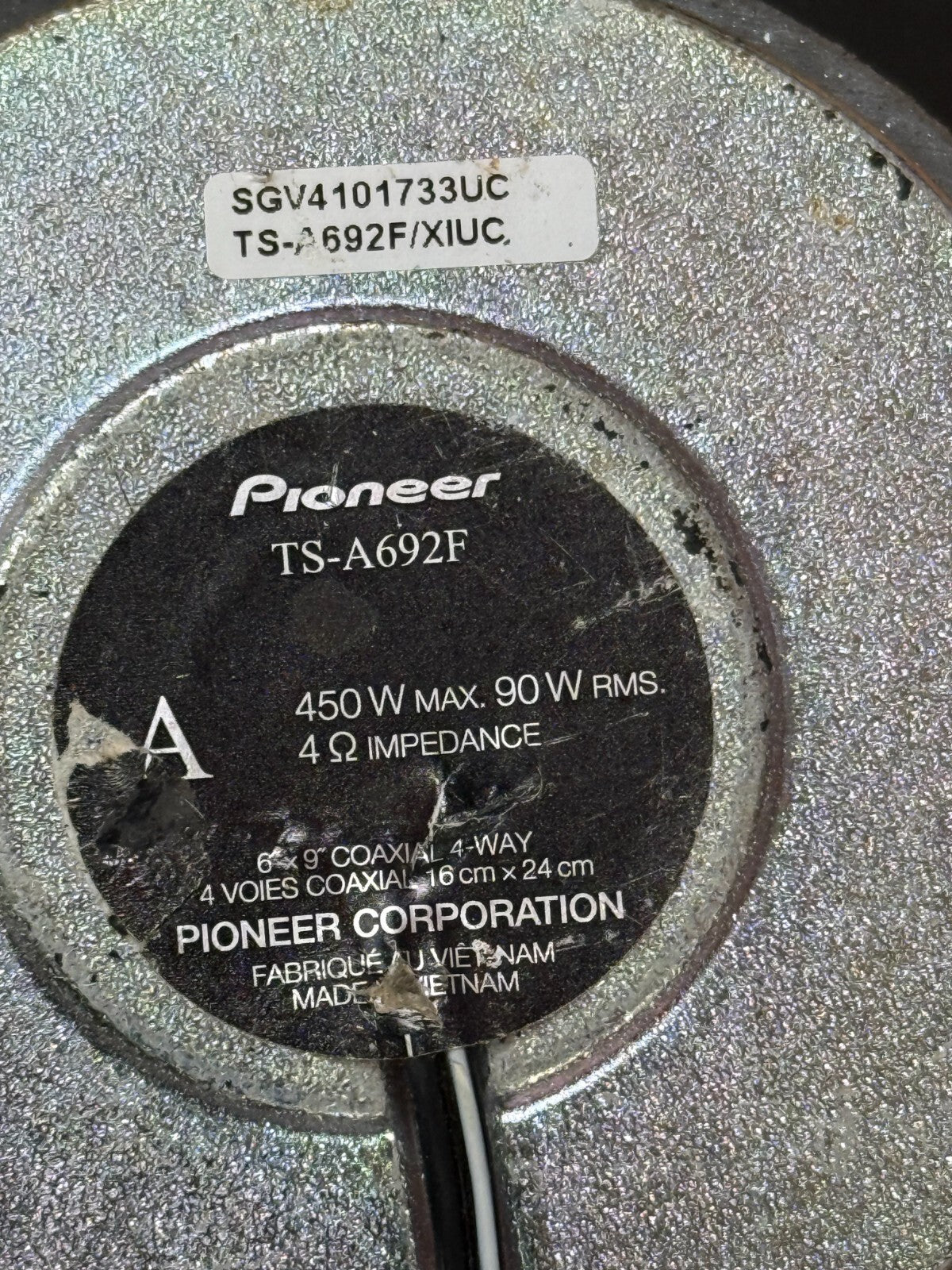 Pioneer 6 x 9 Inches Coaxial 4 Way Speaker Pair 450 Watt TS-A692F FREE SHIPPING