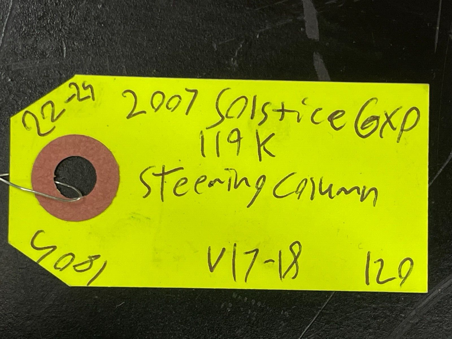 07-10 SATURN SKY REDLINE PONTIAC SOLSTICE GXP OEM STEERING COLUMN ASSEMBLY + KEY