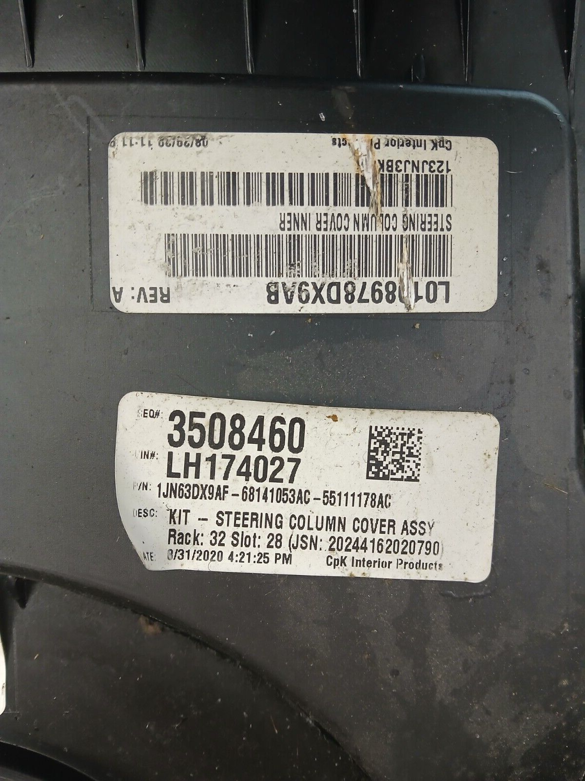 2011-2023 Dodge Charger 300 Lower Steering Column Cover Knee Panel 1jn63dx9af