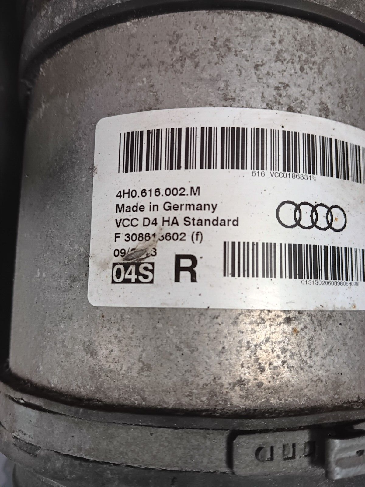 11-18 Audi S8 A8 Quattro Rear RH Suspension Strut Shock Absorber 4h0 616 002 m