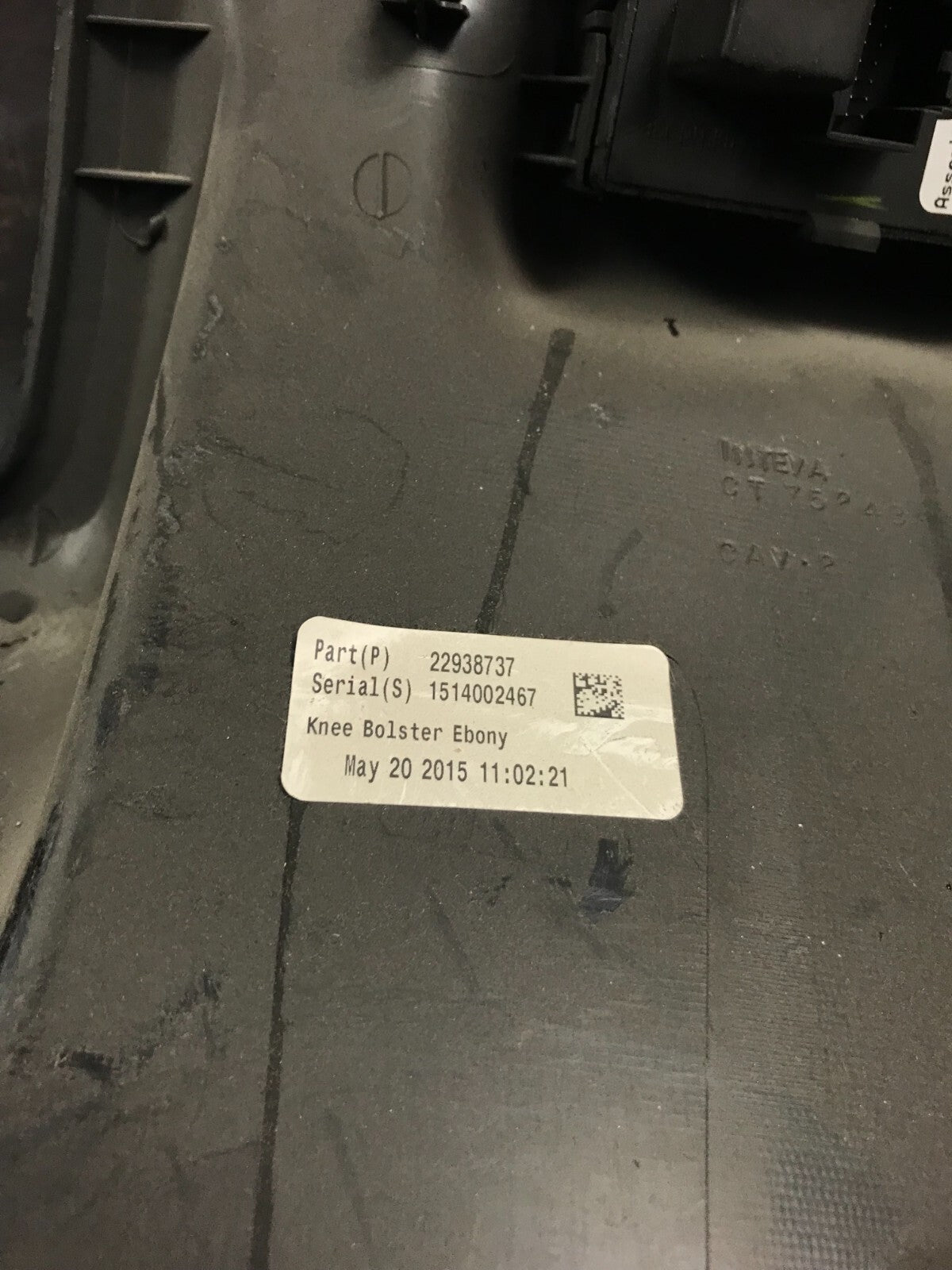 2007-2019 GM Lower Knee Bolster Steering Column Cover Panel 22938737