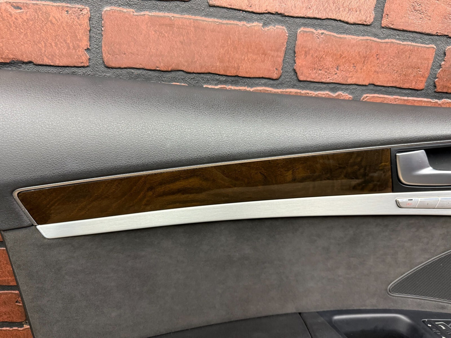 2011-2018 Audi A8 S8 D4 Front Left Driver Door Trim Cover Panel Card Memory Wood