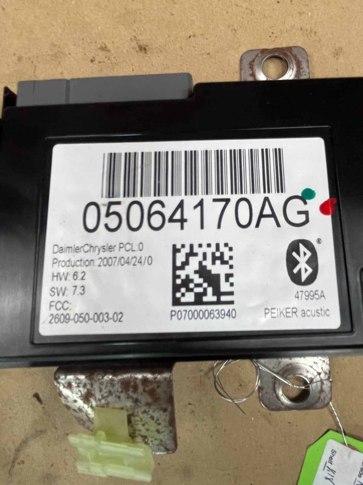 2007 Jeep Grand Cherokee UConnect Telematics Bluetooth Module 05064170AG